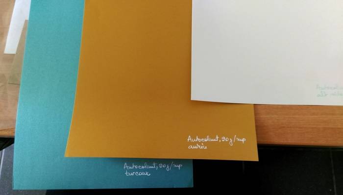 autocolant auriu turcoaz sidefat colorat
