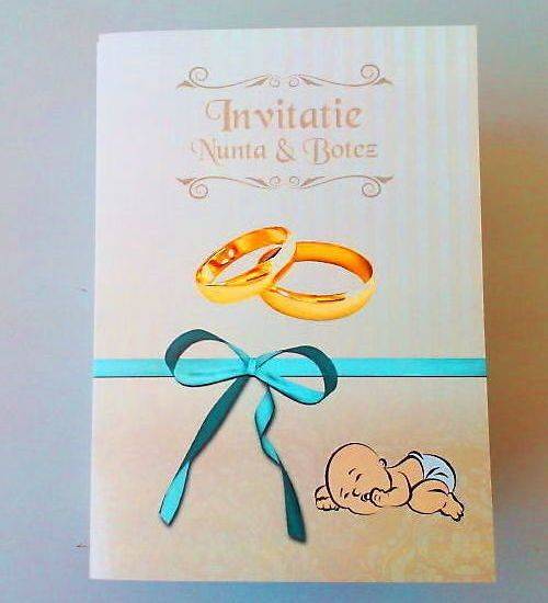 O invitație pentru nuntă si botez invitatii 2 in 1 nunta si botez