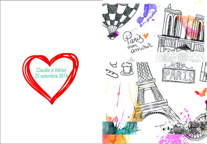 Invitatție de nuntă la Paris invitatie nuntă temă parisiană